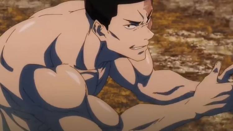 Aoi Todo clapping his hands to activate Boogie Woogie in Jujutsu Kaisen