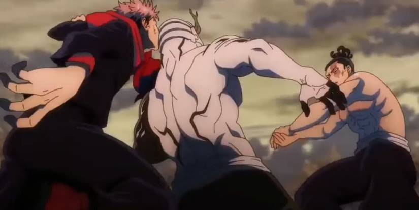 Aoi Todo using Boogie Woogie against Hanami in Jujutsu Kaisen