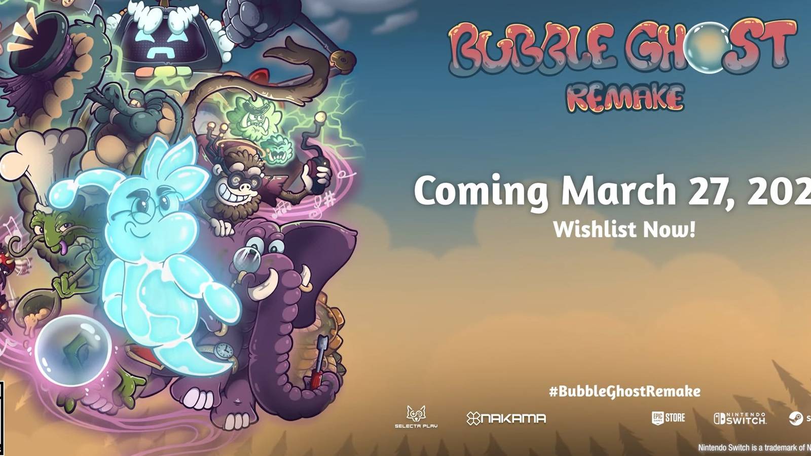 Bubble Ghost Remake - Official Release Date Trailer