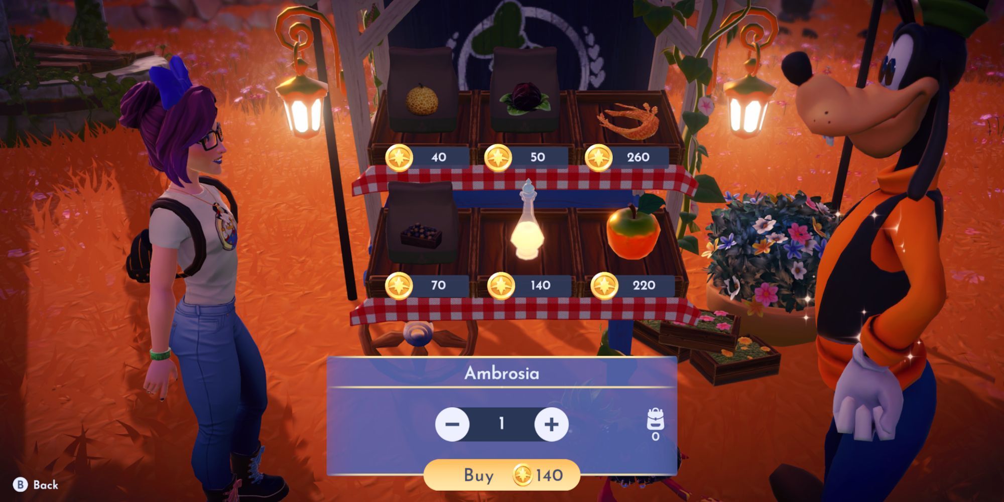 Buying Ambrosia in Disney Dreamlight Valley