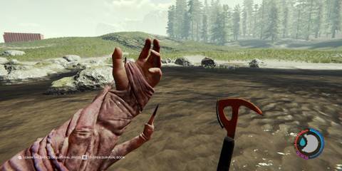 Creepy Armor being displayed by character when equipped in The Forest