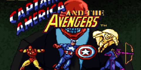 captain america avengers snes start screen