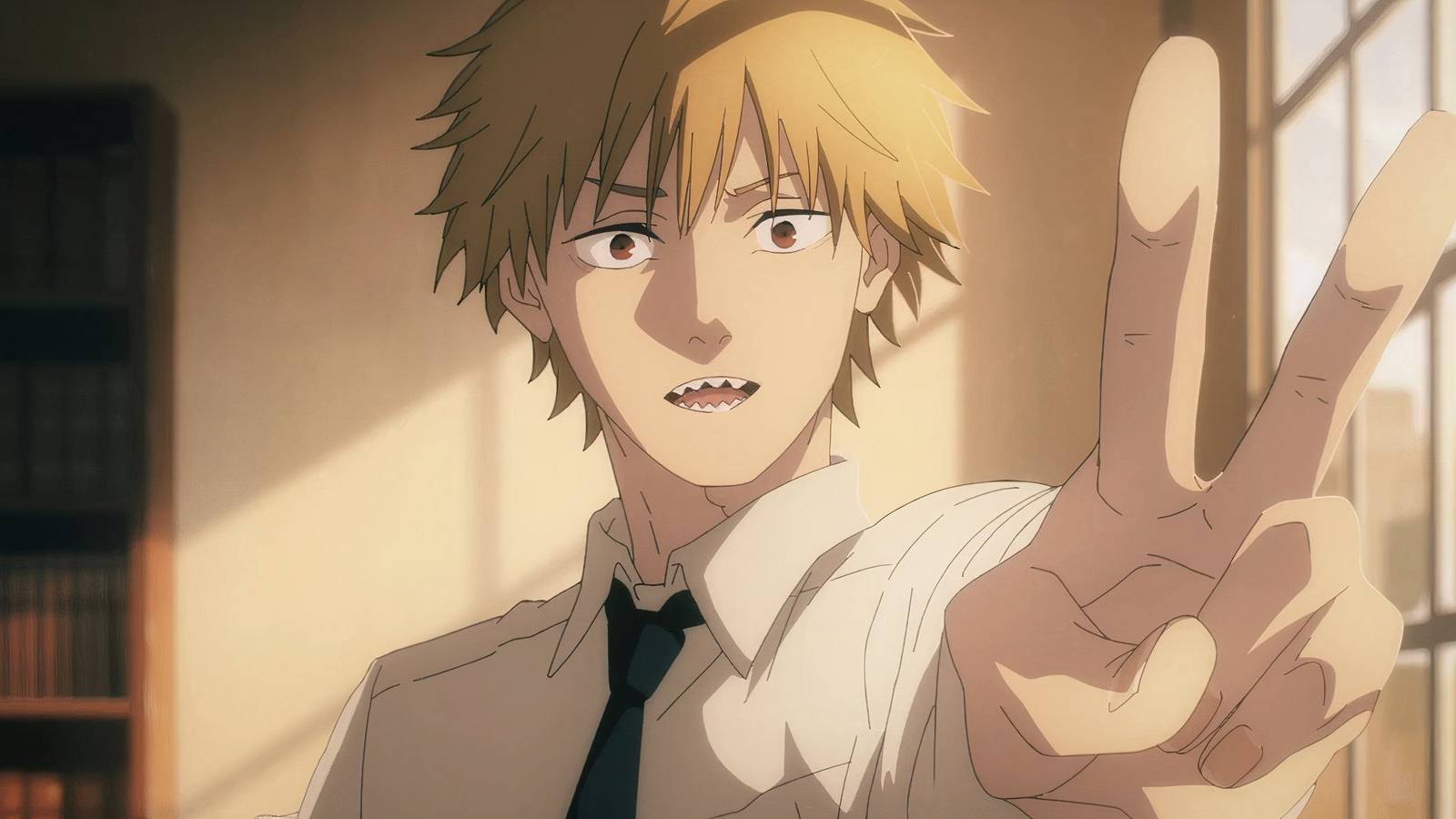 Chainsaw Man denji peace sign