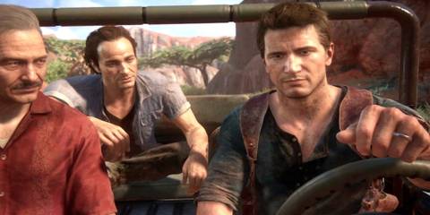 Drake in a car with characters in Uncharted 4 Thief's End