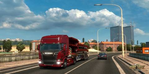 Cherry Red Freighter Truck in Euro Truck Simulator 2