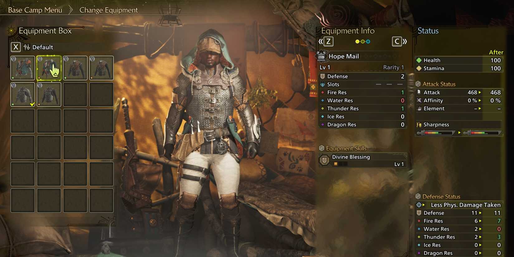 Chest Gear inventory - Monster Hunter Wilds