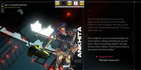 Citizen Sleeper talking to Ankhita