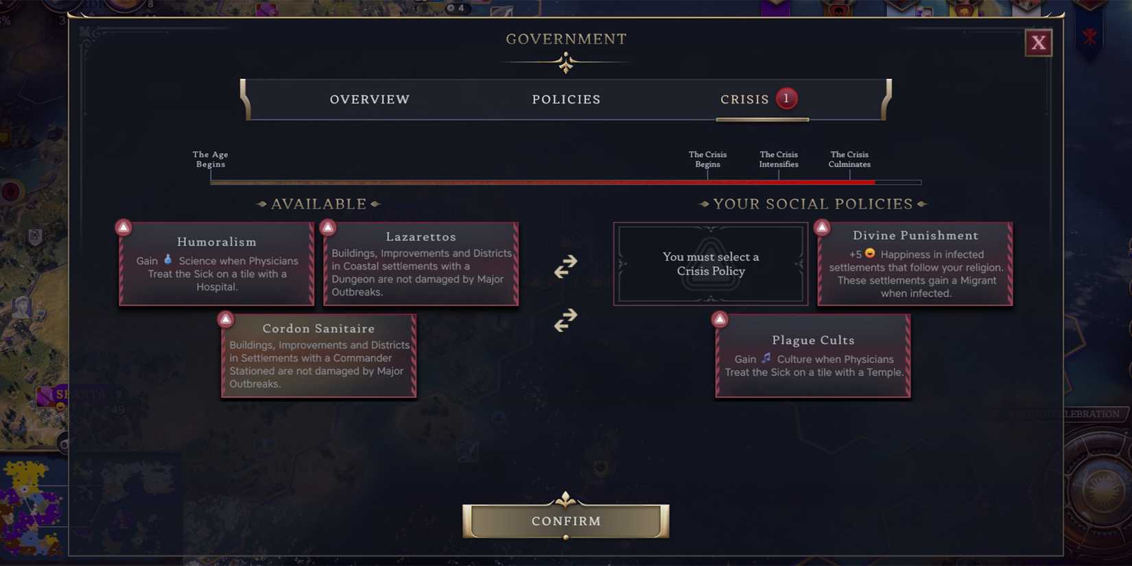 Civ 7 Exploration Age Plague Crisis Policies
