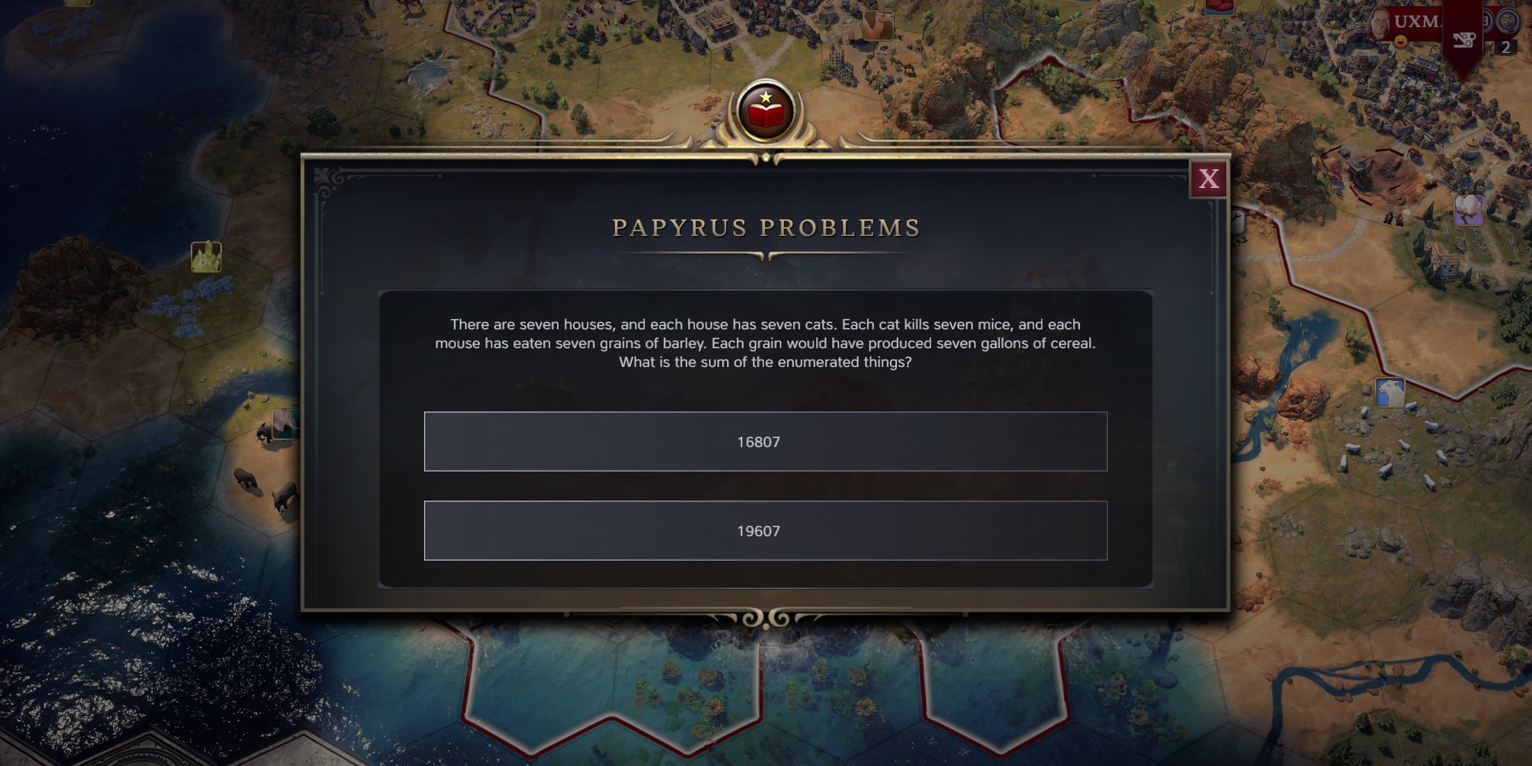 Civilization VII Papyrus Problems Answer Civ 7 Solution