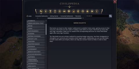 civilopedia about merchants in civ 7