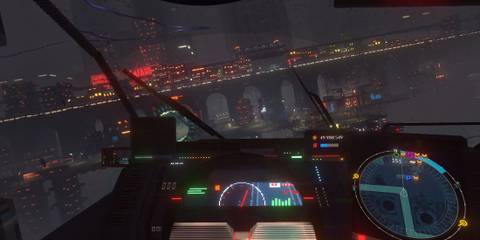 Cloudpunk inside Rania's HOVA