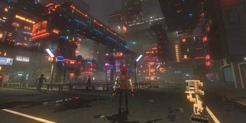 Cloudpunk Rania on foot