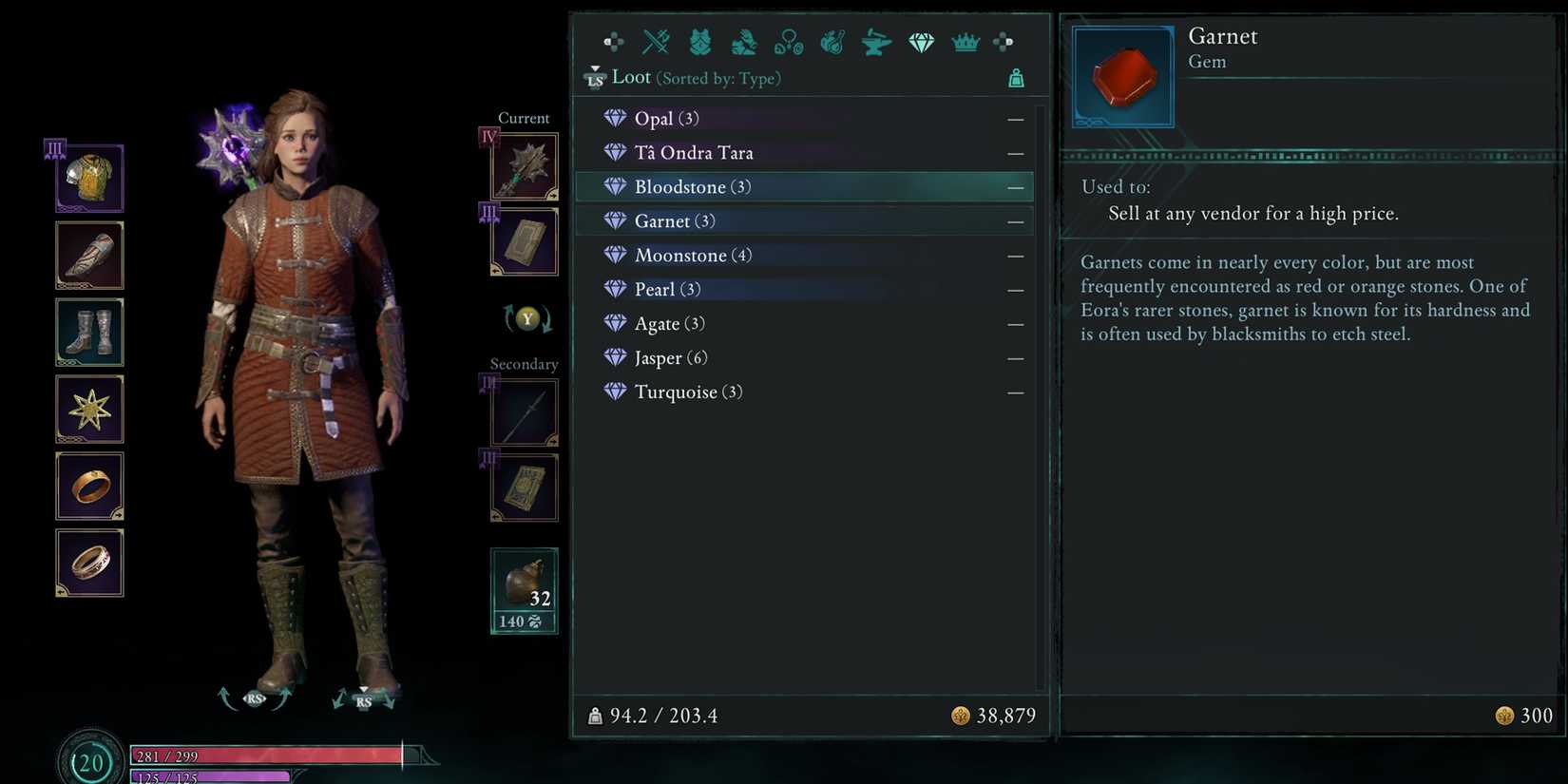 collect gems to earn money in avowed