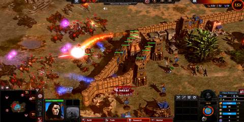 Conan Unconquered defending the walls