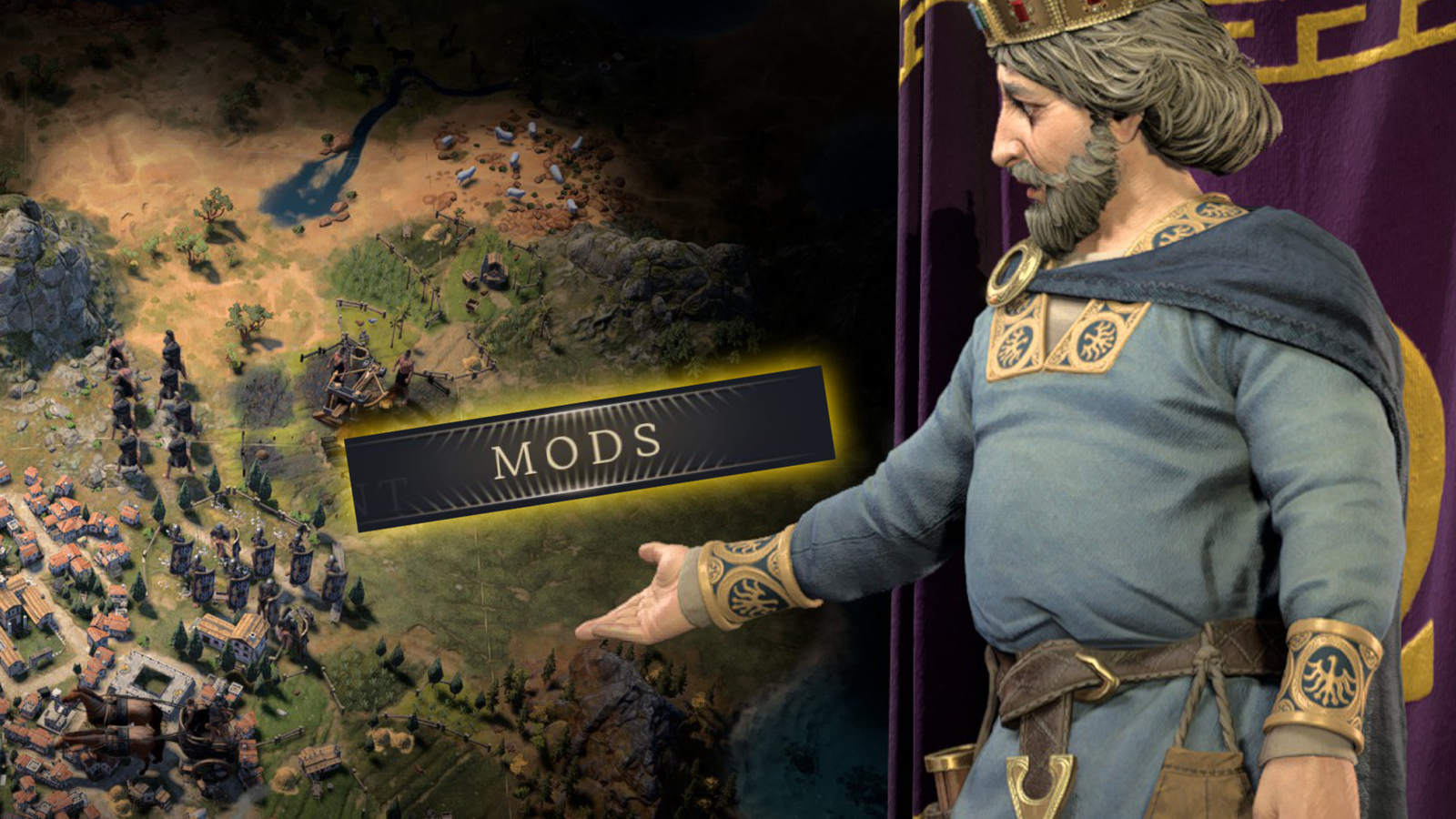 Cviilization VII Best Mods Addons Civ 7 Mod List Charlemagne Mod Menu Icon