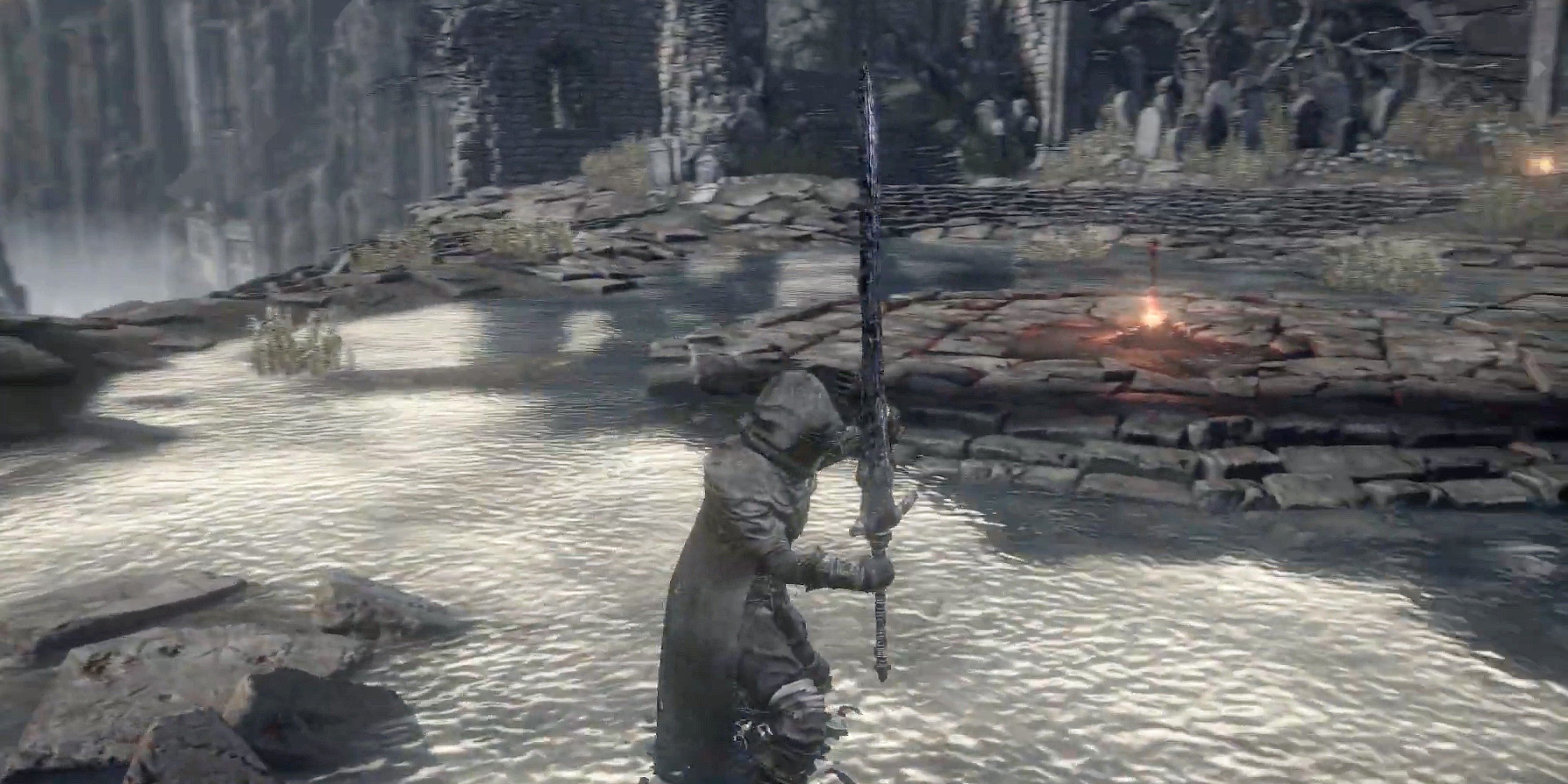 Dark Souls 3 Wolf Knight's Greatsword Blocking