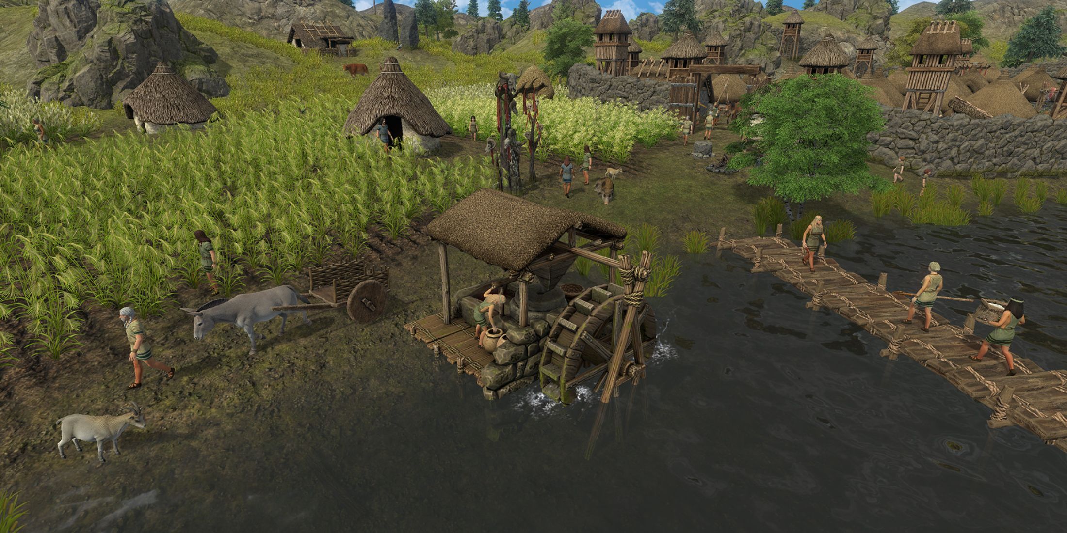 Dawn of Man busy at work