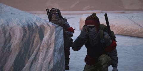 Players crouched down