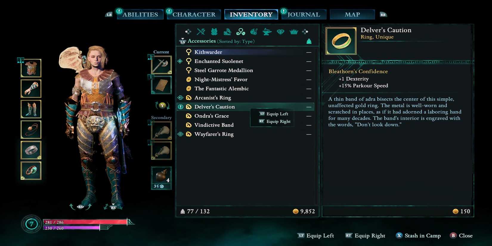 Delver’s Caution in Avowed