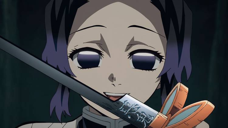 Shinobu em um momento de calma antes da batalha