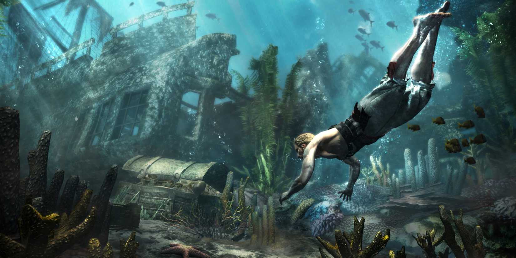 Diving underwater in Assassin’s Creed 4 Black Flag