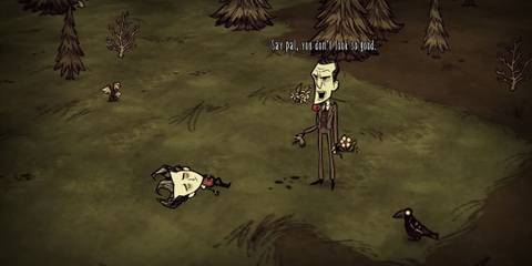 The opening scene in Don't Starve