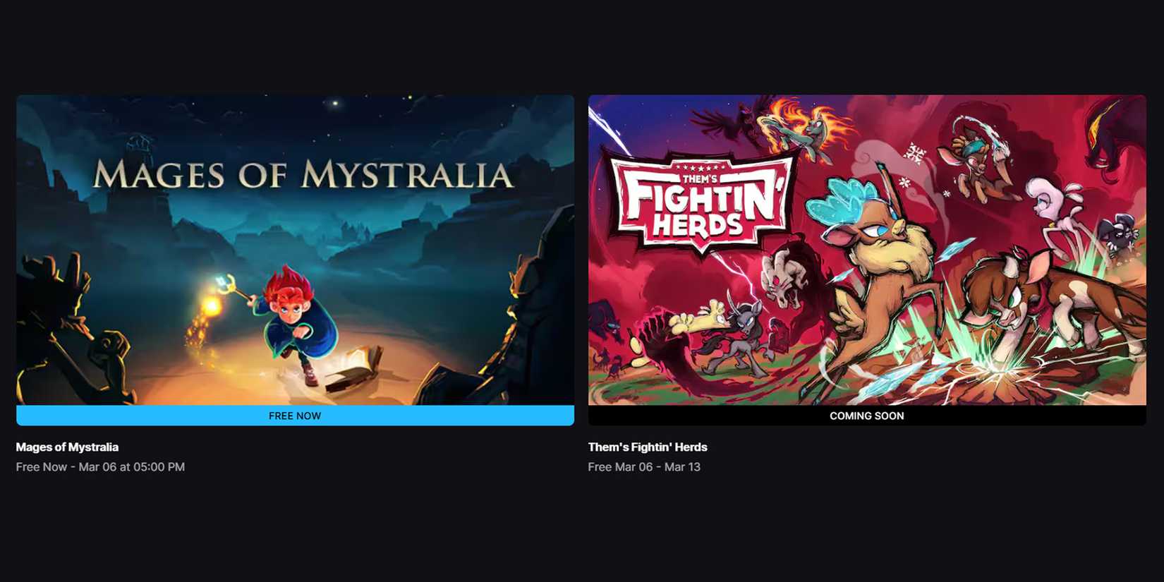 EGS free games on February 27 2025 through March 6 2025