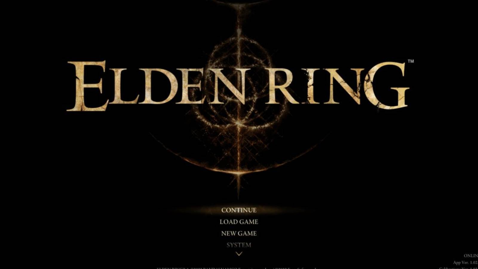 Elden Ring Main Menu