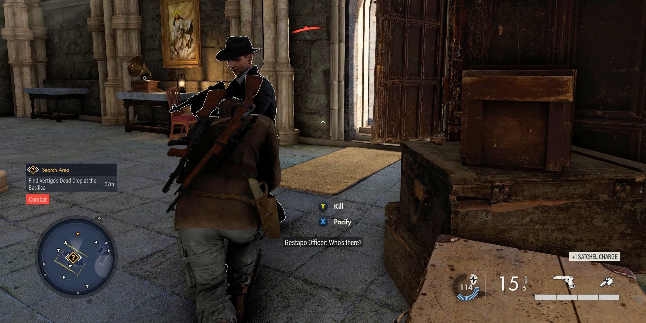 Eliminating Enemies In the Basilica Church Vertigo's Dead Drop Objective Sniper Elite Resistance