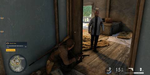 Eliminating the Second Scientist In Farmhouse Bouncing Bomb Intelligence Mission 4 Sniper Elite Resistance