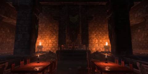 Enshrouded dining room