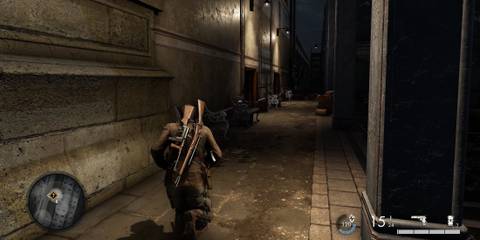 Entering the Train Station Building Sniper Elite Resistance