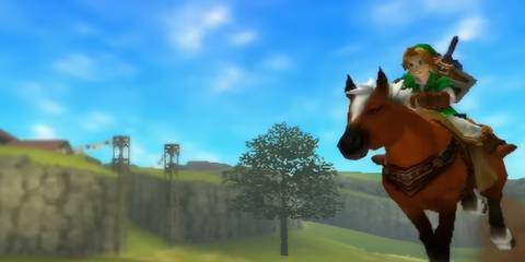 link riding epona in a field