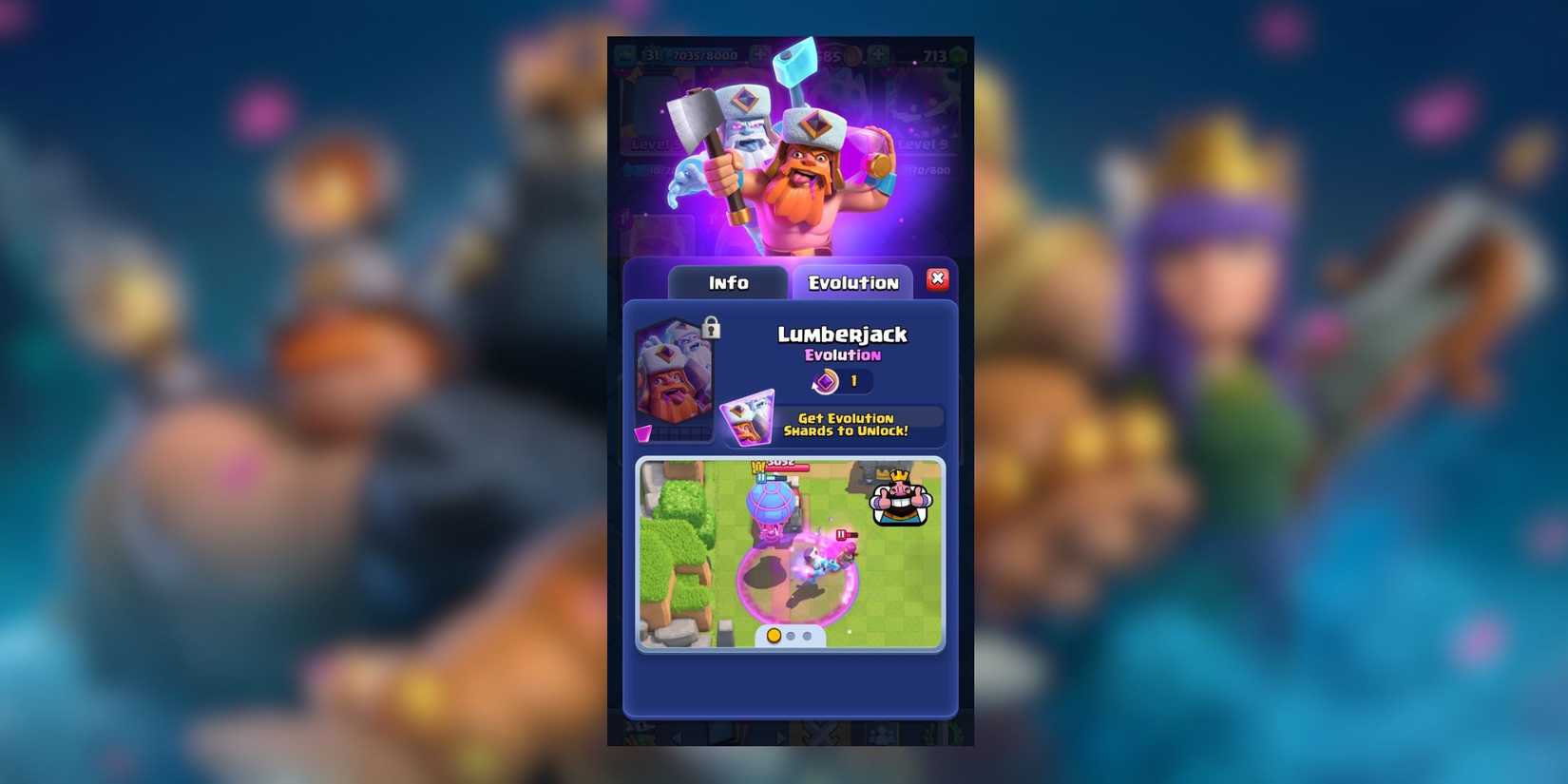 evo lumberjack clash royale 