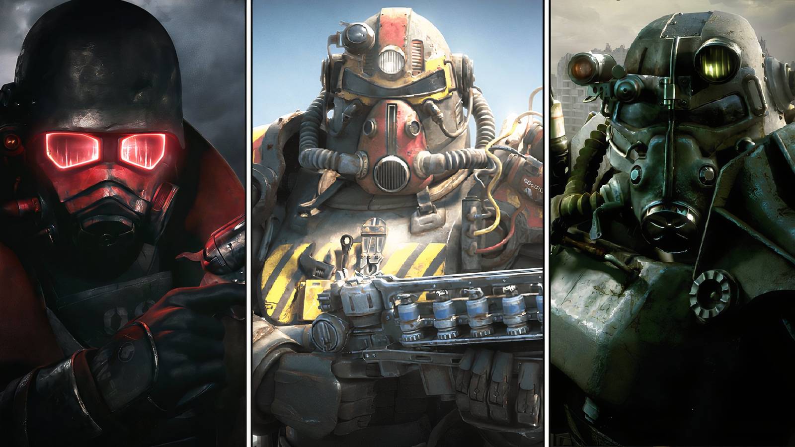 Official artworks from Fallout New Vegas, Fallout 76 and Fallout 3