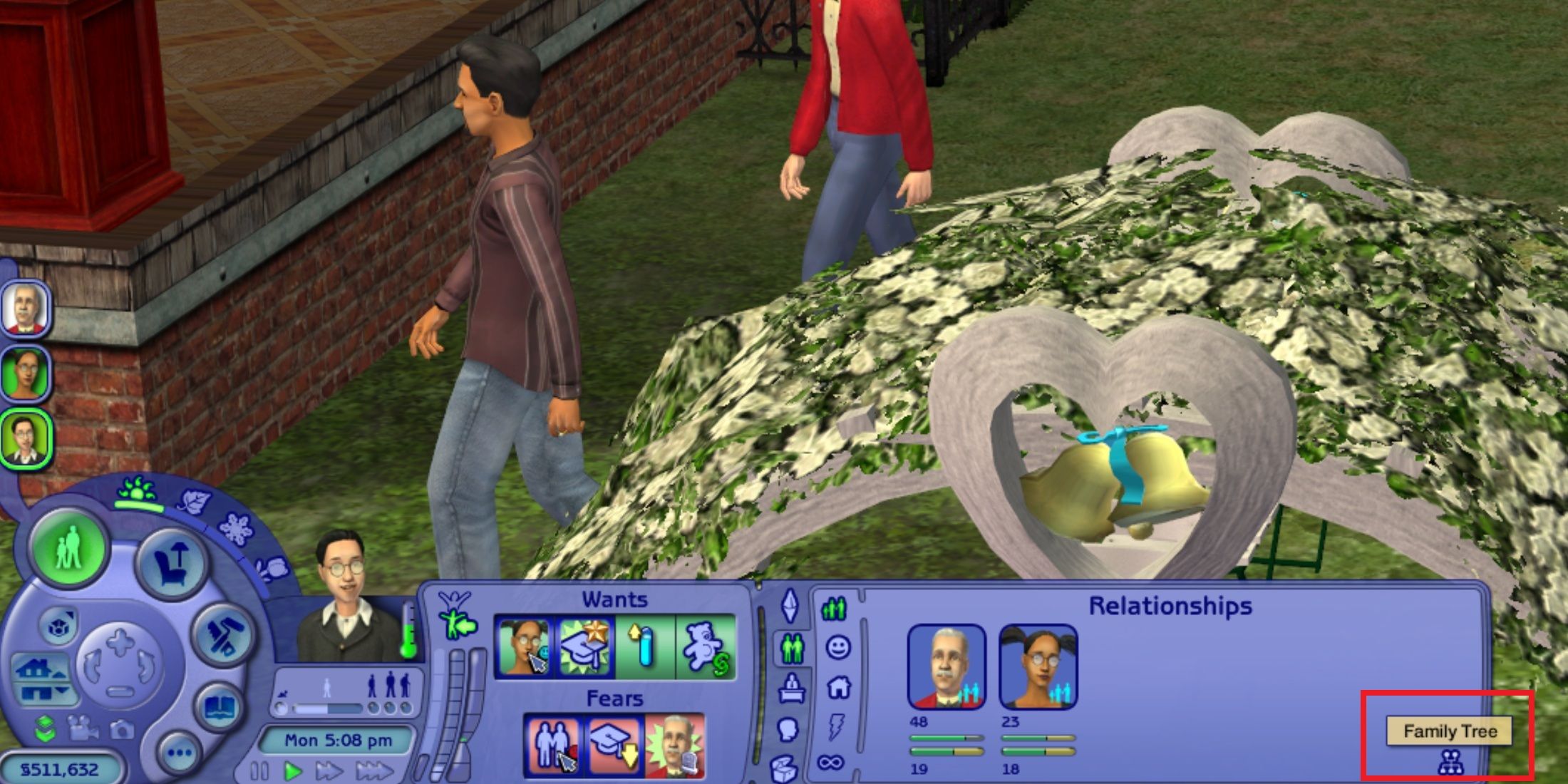 family tree button the sims 2