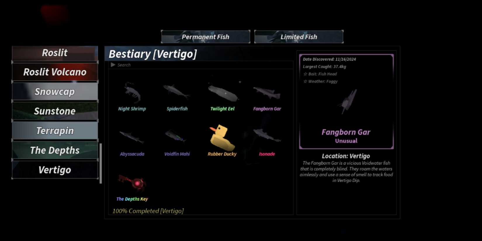 Fangborn Gar in Fisch