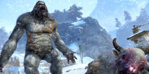 Looking at a Yeti killing a wild animal