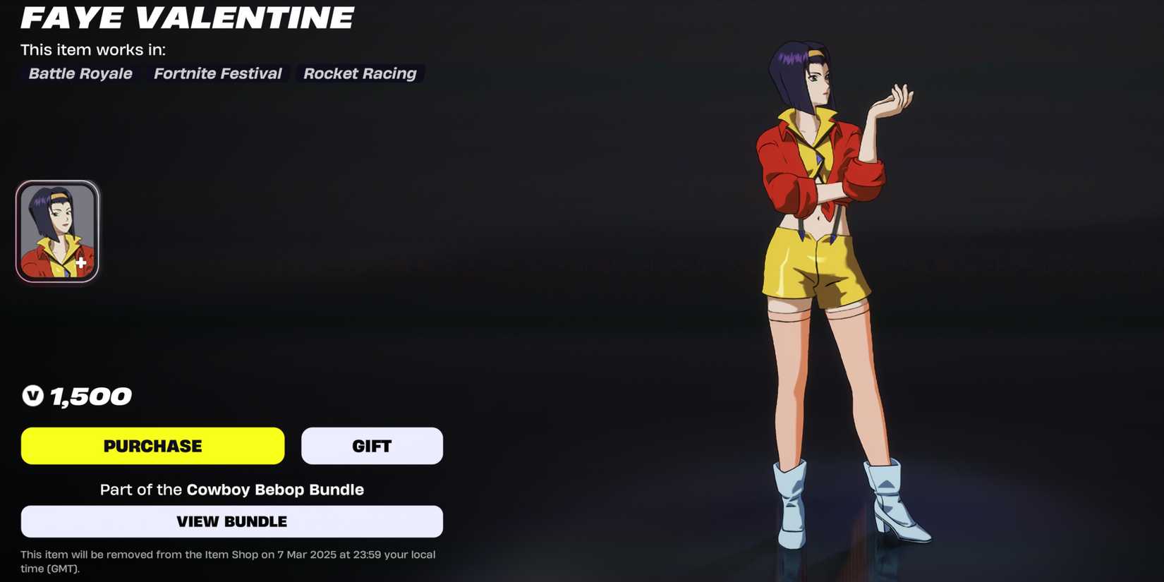 Faye Valentine in Fortnite
