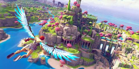 Fenyx exploring the map in Immortals Fenyx Rising