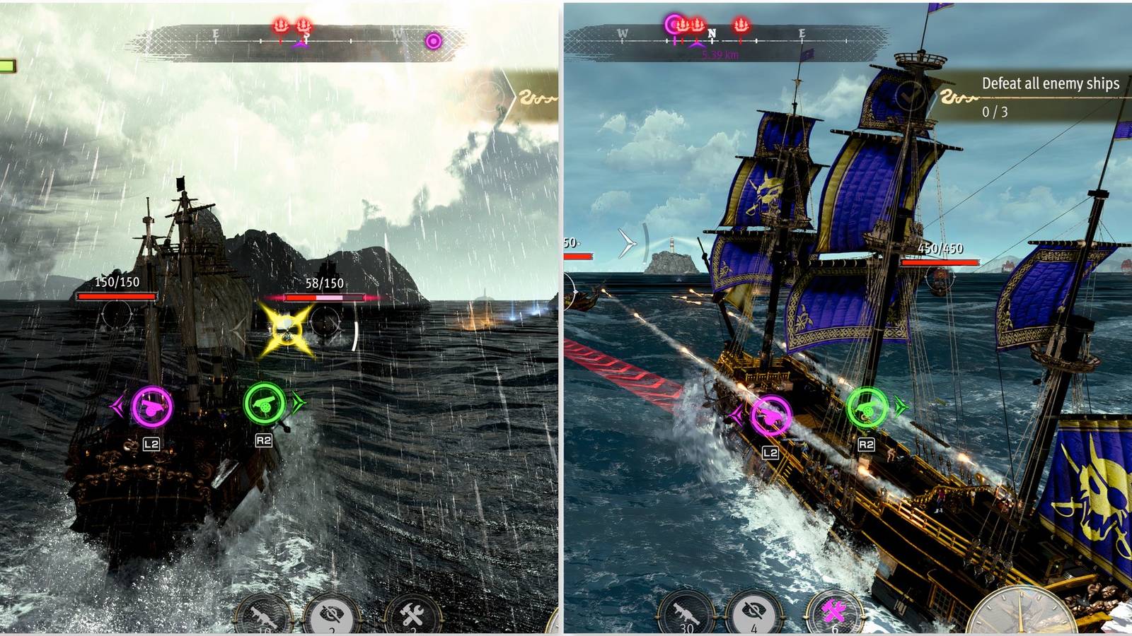 Fighting ship battles in Like a Dragon Pirate Yakuza in Hawaii