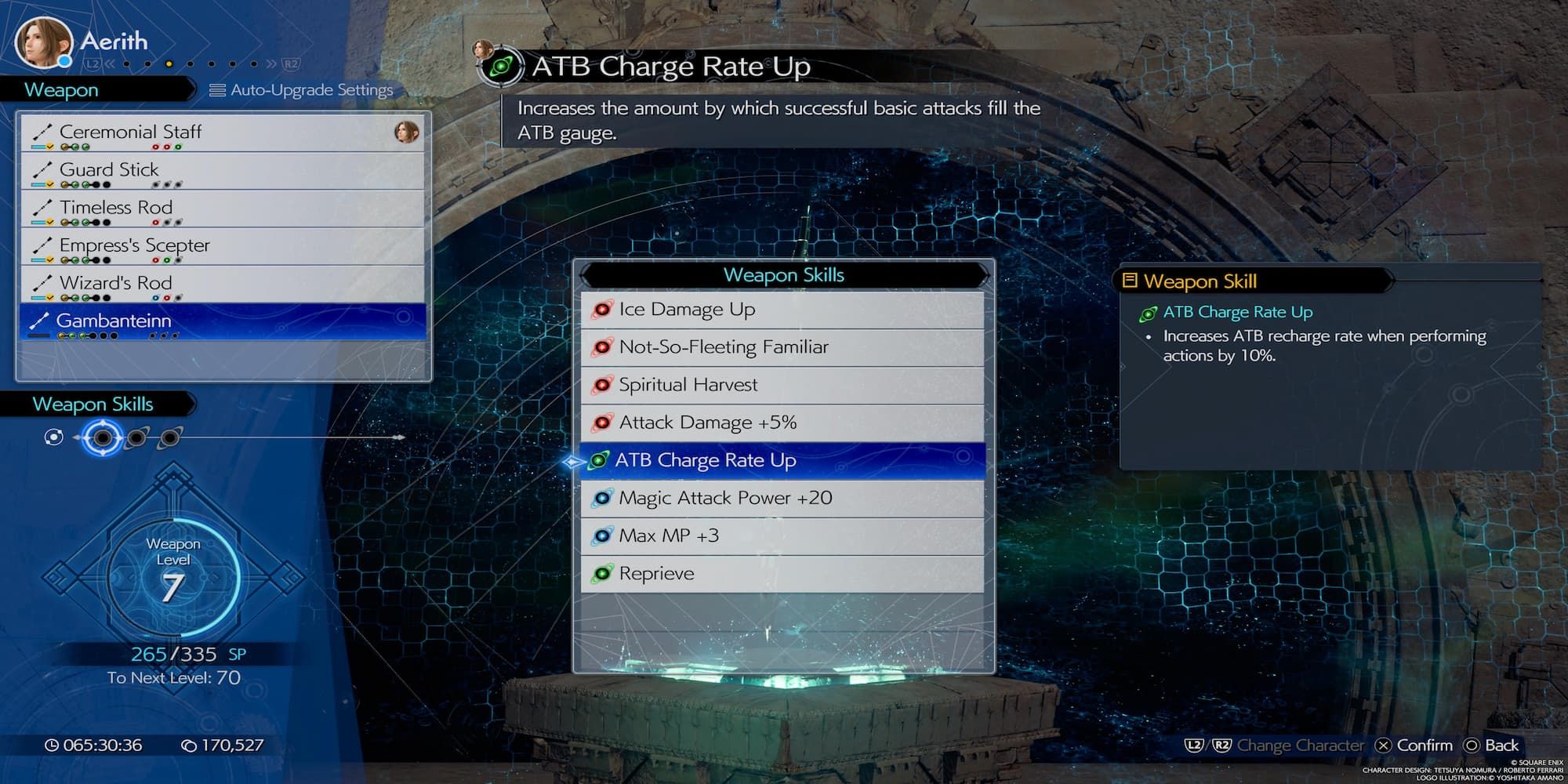 The ATB Charge Rate Up Skill On The Gambanteinn