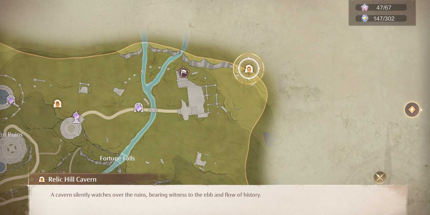 Image of the location on the map of the quest Find Fragrance: Citrus Burst in Infinity Nikki