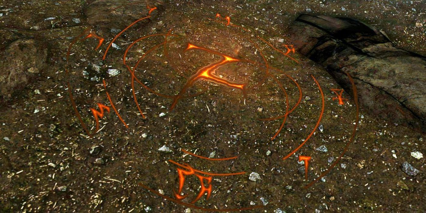 Fire Rune, a Destruction spell in Skyrim (1)