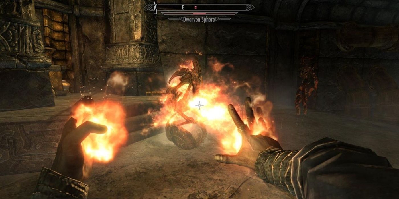 Firebolt, a Destruction spell in Skyrim