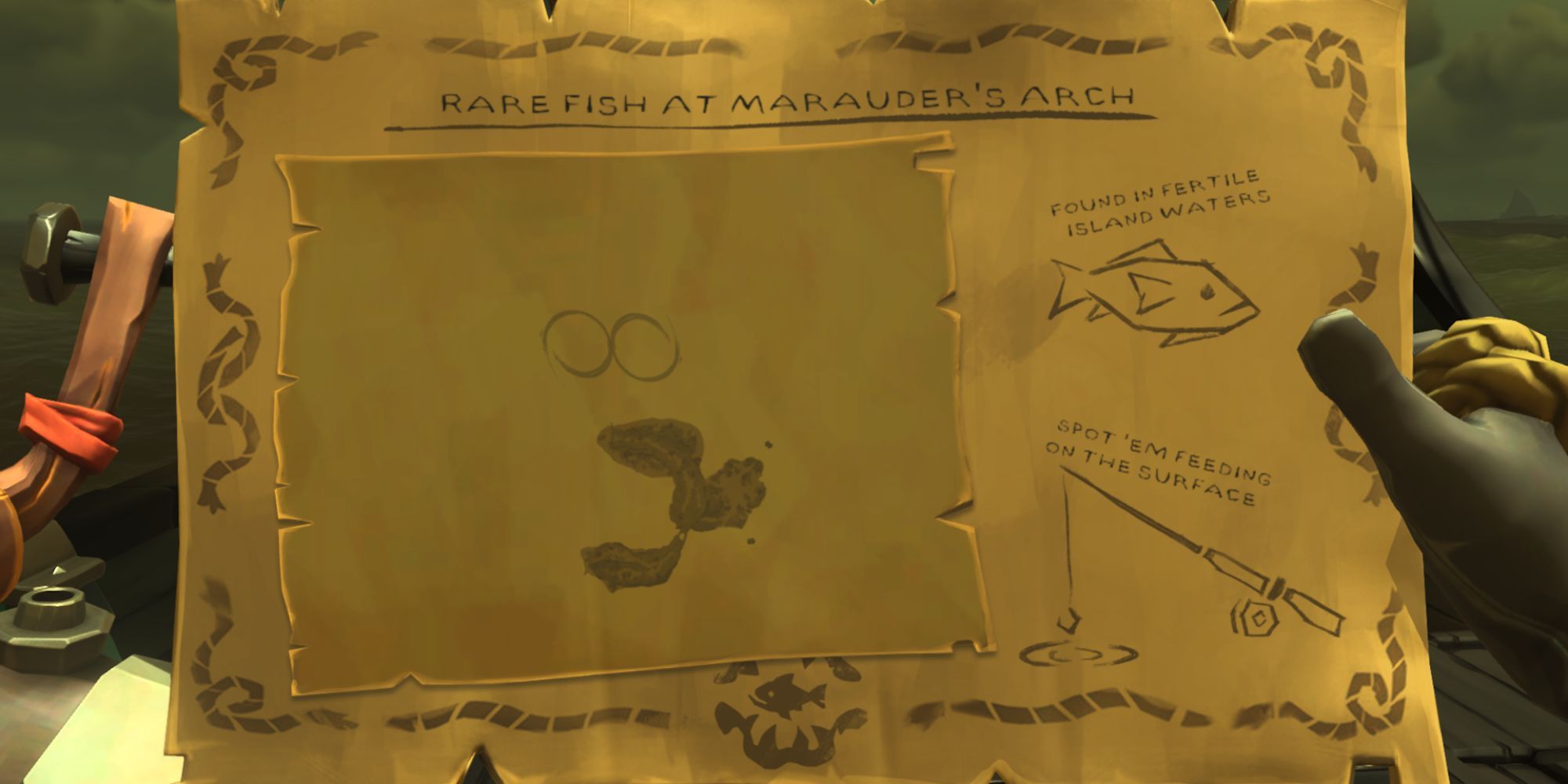 Fishing Voyage map in Sea of Thieves