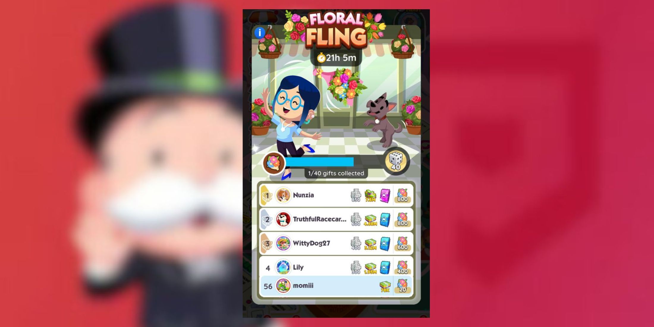 floral fling monopoly go