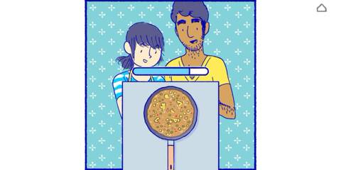 florence and partner cooking together