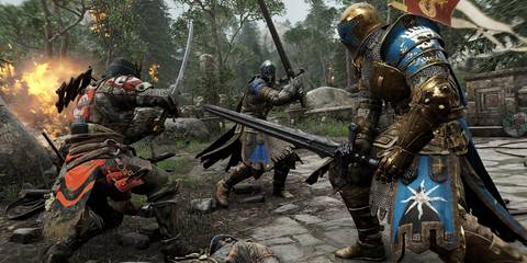 For Honor Knight fighting Samurai