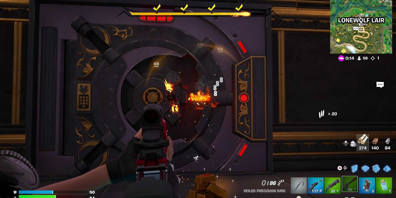 fortnite bank vault weakspot